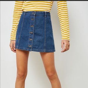 [Forever 21] Button Up Denim Skirt
